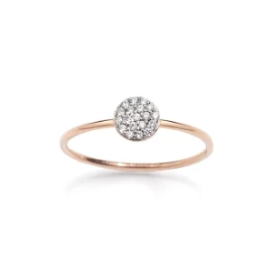 Small White Diamonds Anello in Oro Rosa 18 KT e Diamanti  Ref.BQ939