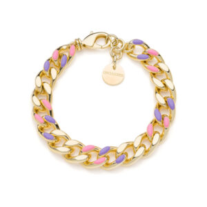 Unoaerre Bracciale groumette smalto rosa e lilla   - 2303