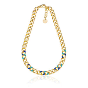 Unoaerre Collana groumette smalto blu   - 2305
