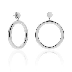 Unoaerre Orecchini argentati con cerchi   - 2286