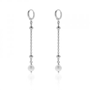 Unoaerre Orecchini in bronzo argentato con perle naturali  - 2068