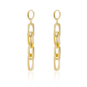 Unoaerre Orecchini pendenti in catena quadra    - 2344